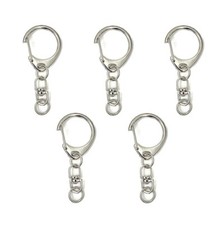 5pcs Carabiner Clip Keychain Keyring Jewelry Findings Silver Gold Rose Gold