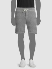 225 Vince Men's White Loose Herringbone Knit Shorts Size L