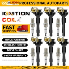 New UF354 6 Ignition Coil & 6 Spark Plug for BMW 323i 325i 328i 528i M3 X5 UF354