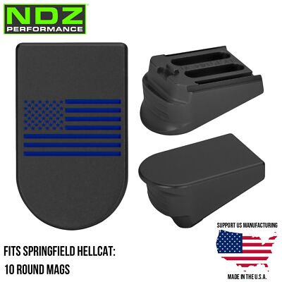 NDZ Springfield Hellcat Magazine Plate Extension 10 RD Aluminum