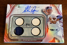 NOLAN RYAN 2025 Topps Sterling Strikes Used Quad Patch Auto RED #3/5 RANGERS