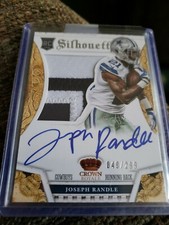 Joseph Randle 2013 Panini Crown Royale Silhouettes Jumbo RC Patch Auto 49/299