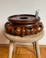 Antik Qing Dynastie 19. Jh. groß rar Edelholz China Stand Display Vase Buddha