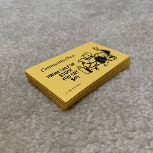 Monopoly 16 Community Chest Cards Set 1998 Board Game Replacement Pieces Parts - Foto 7 di 8