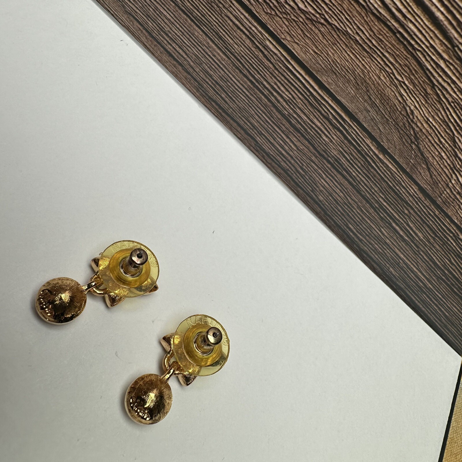 Napier Small Rhinestone Dangle Drop Pierced Earri… - image 7