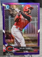 Taylor Trammell 2018 Bowman Chrome Purple Refractor /250 #BCP156 Reds/Astros