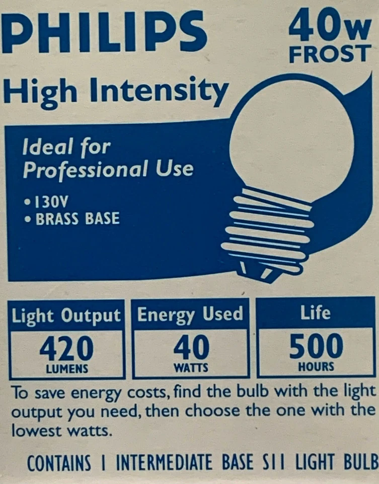 40W - 130V 2700K Medium S11 Base (Frosted) Light Bulb (8 Pack) - Image 3 of 4