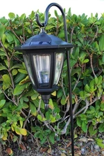 6 Outdoor Garden Black Hanging Solar Landscape Lantern Lights 5 LEDs