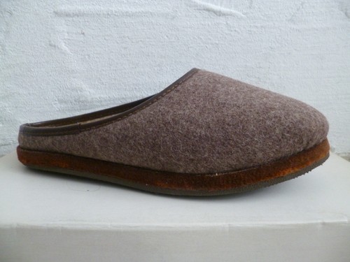 Women's Slipper Slippers Mule Felt Brown NEW - Picture 2 of 5