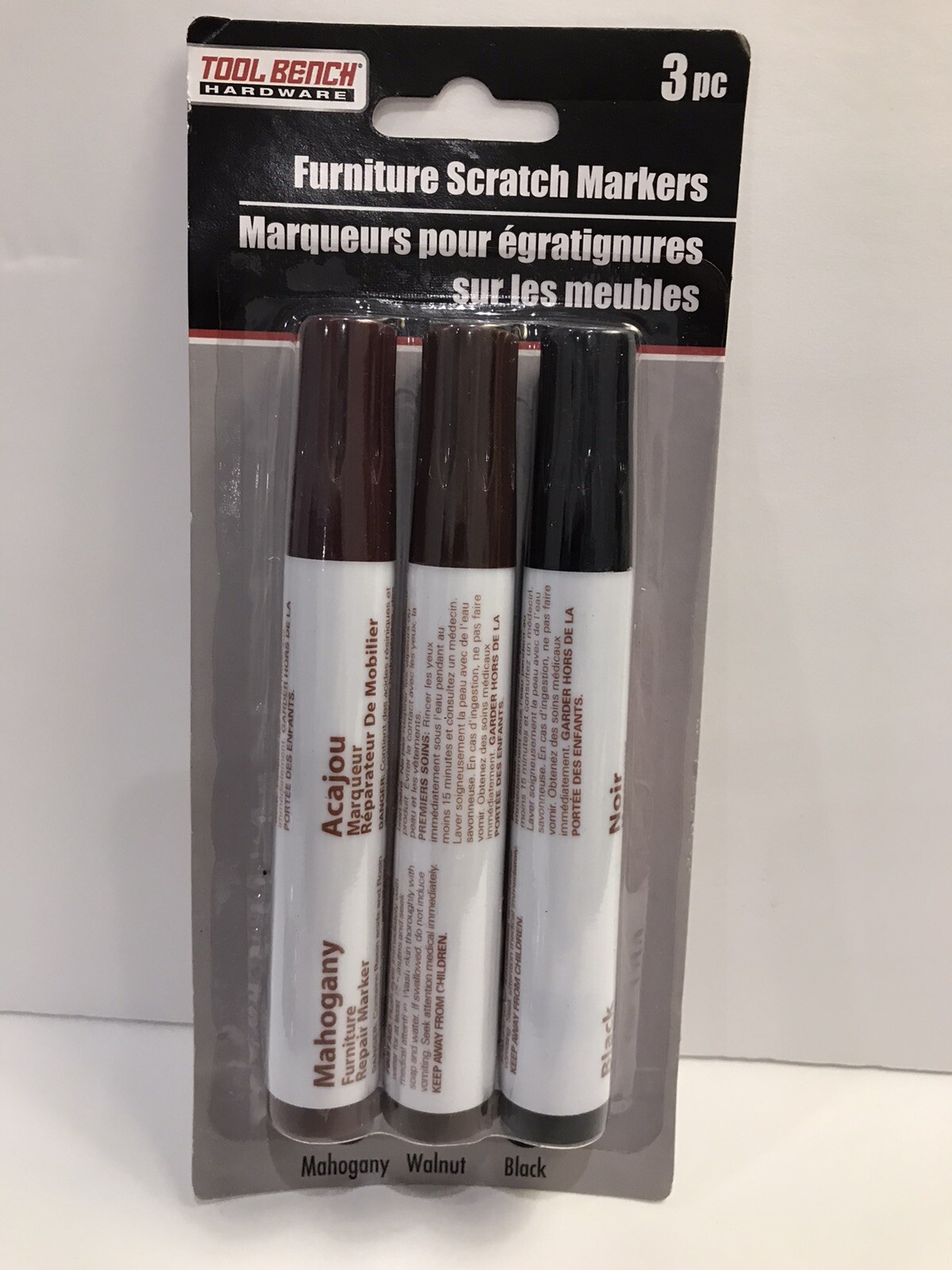 Furniture Scatch Markers Color Mahogany,Walnut,Black 3pc