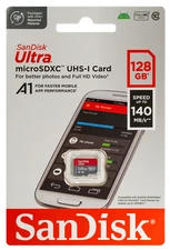 Sandisk Ultra 128GB MicroSD Memory Card Class 10 for full HD Video UHS-I 140MB/s