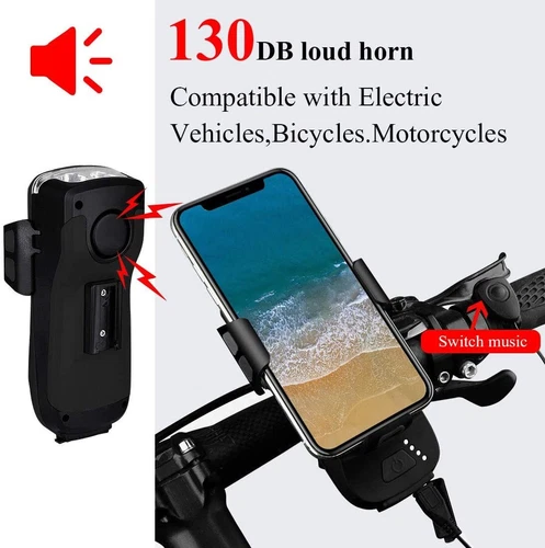 4 in 1 LED Wasserdicht Fahrradlampe Vorne & Fahrrad Licht mit Handyhalterung - Bild 13 von 17