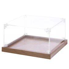 Acrylic Display Case, 8''x8''x4'' Clear Display Box Assemble Dustproof