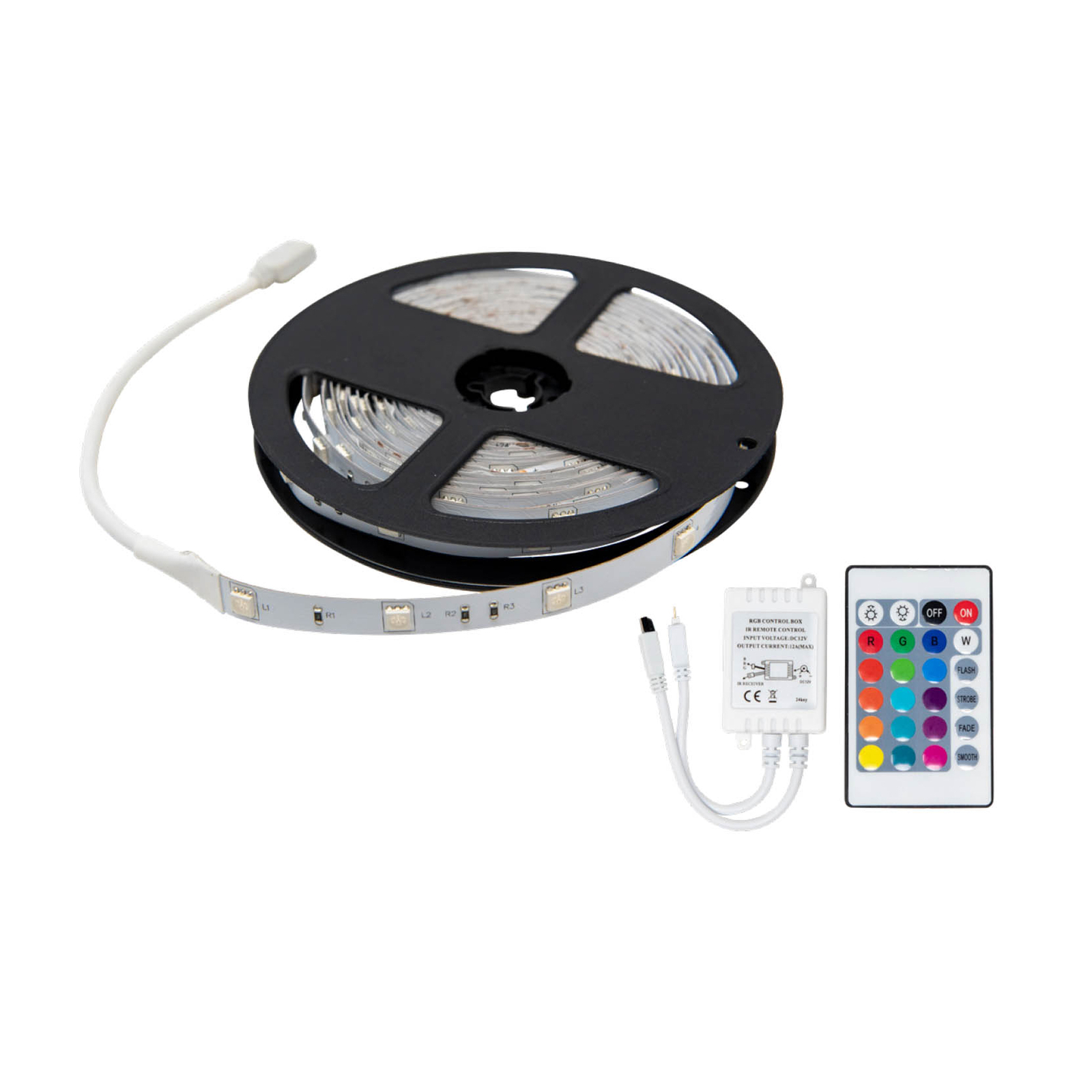 TIME LED Ambient 24V 5m RGB Indoor Soft LED Strip Light with Remote Control