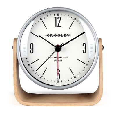 Crosley Tilt Wood Table Clock | eBay