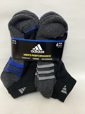 Adidas Men's Performance Low-cut Socks, Shoe Size: 6-12 and