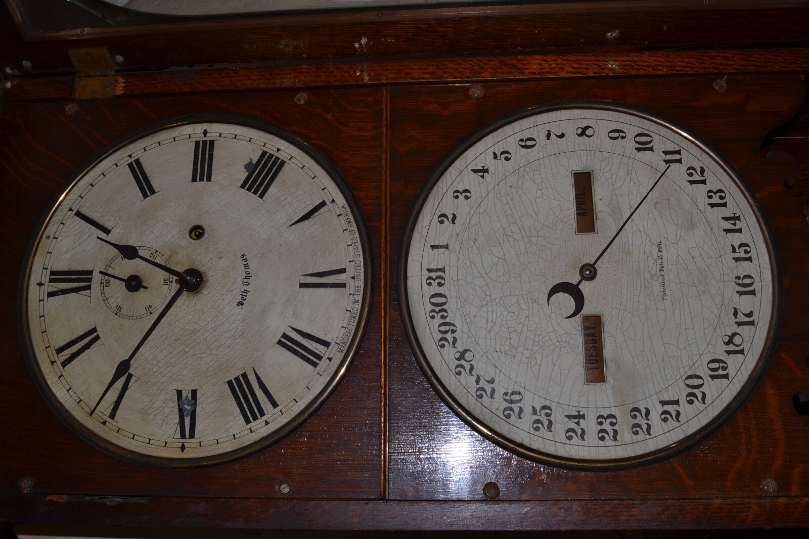 Antique Seth Thomas Office Calendar 10 Regulator Wall Clock eBay