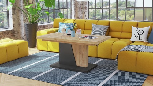Design Couchtisch Tisch Grand Noir höhenverstellbar ausziehbar 120 180cm Esstisc - Bild 82 von 85