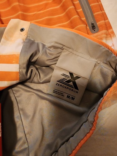 ZeroXposur Men's UPF 50+ UV Protection Comfort Liner Orange Swim Trunks Sz M - Picture 4 of 4