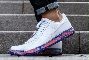air force 1 low white multicolor marble