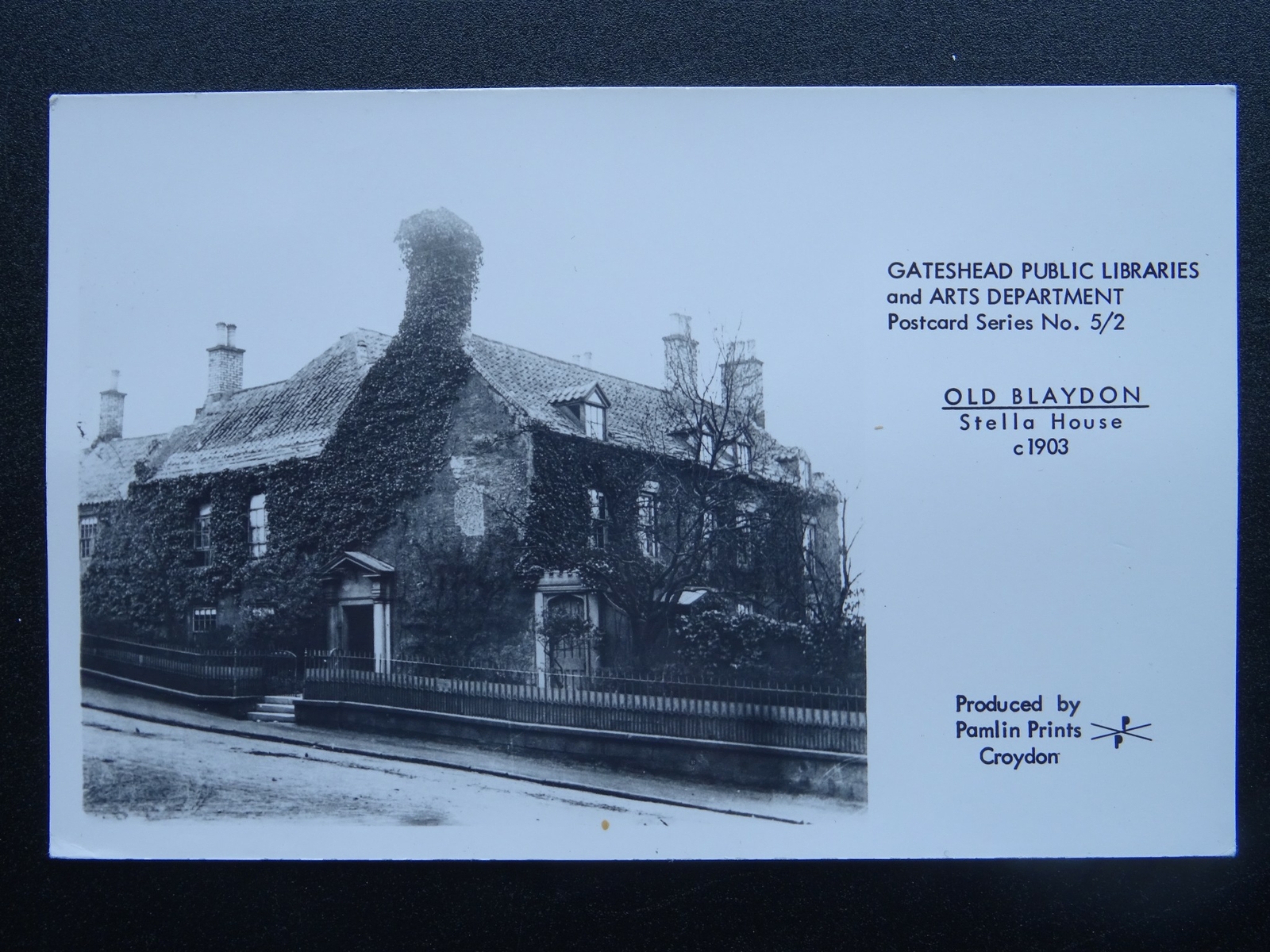 Gateshead OLD BLAYDON Stella House 1903 RP Postcard by Pamlin Series