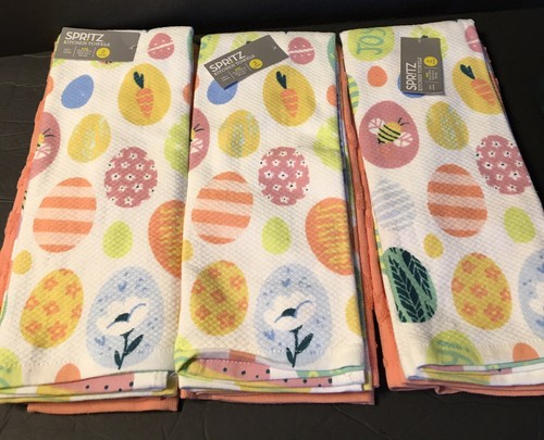 Spritz Ostern Frühling Küche Geschirrtücher 2er Pack 3er Set. Alles Neu mit Etikett - Bild 1 von 5