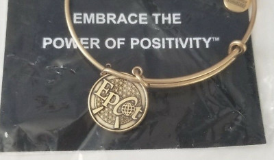 New Disney Parks Alex and Ani Epcot Spaceship Earth Gold Charm Bracelet