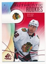 NOLAN ALLAN 2024-25 SP GAME USED EDITION RED AUTHENTIC ROOKIES #271 BLACKHAWKS
