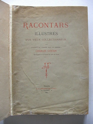 CHARLES COUSIN : RACONTARS ILLUSTRÉS D'UN COLLECTIONNEUR . EO 1887 JAPON RELIURE - Imagen 5 de 12