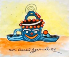 Original Painting Made & Signed By World Fame Artist Nidhi Bandil Agarwal Jaipur