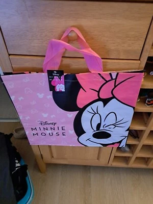 Disney Minnie Mouse Large Reusable Woven Shopping Bag Tote Bag - Brand New