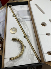 Vola Swivel Spout tap for floor mounting, brushed old gold RRP £1939