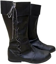 Medieval Leather Boots  Renaissance Viking Pirate Boots  Leather Lace