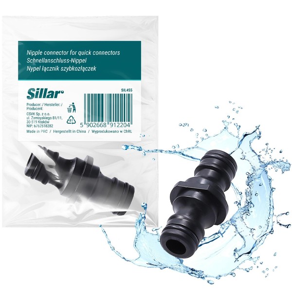 "Sillar Nypel Verbinder Adapter FüR Schnellkupplung Gartenschlauch 1/2, 3/4, 5/8\""-image