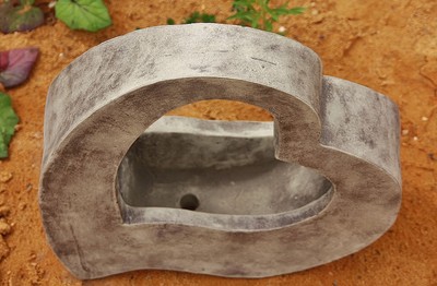 Pflanzherz Aus Steinguss – Frostfeste Gartenskulptur, Ca. 40x39x9 Cm, Als Übertopf Oder Direkt Bepflanzbar