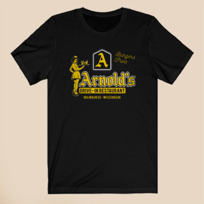 Arnold's Drive In Restaurant Happy Days TV Show Men's Black Size S-5XL