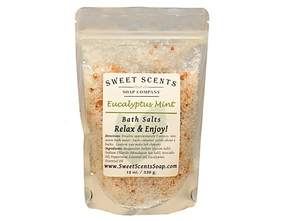 Eucalyptus Mint Essential Oil Bath Salts - Body Soak