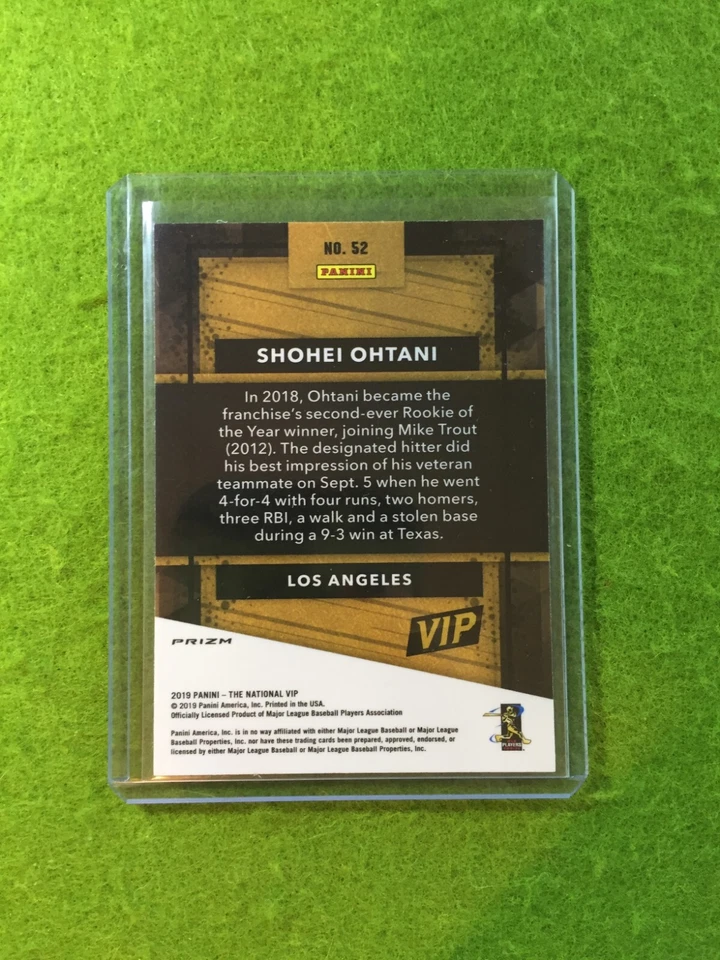 Shohei Ohtani LAZER PRIZM CARD SP /99 REFRACTOR 2019 National VIP - Image 2 of 4