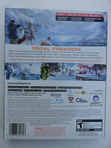 Shaun White Snowboarding Target Editi Sony PlayStation 3 PS3 NTSC USA NEW SEALED - Picture 3 of 5