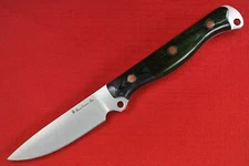 Busse Combat Cultellus .13" Satin INFI Blade, Micarta G-rexed Green Maple Wood