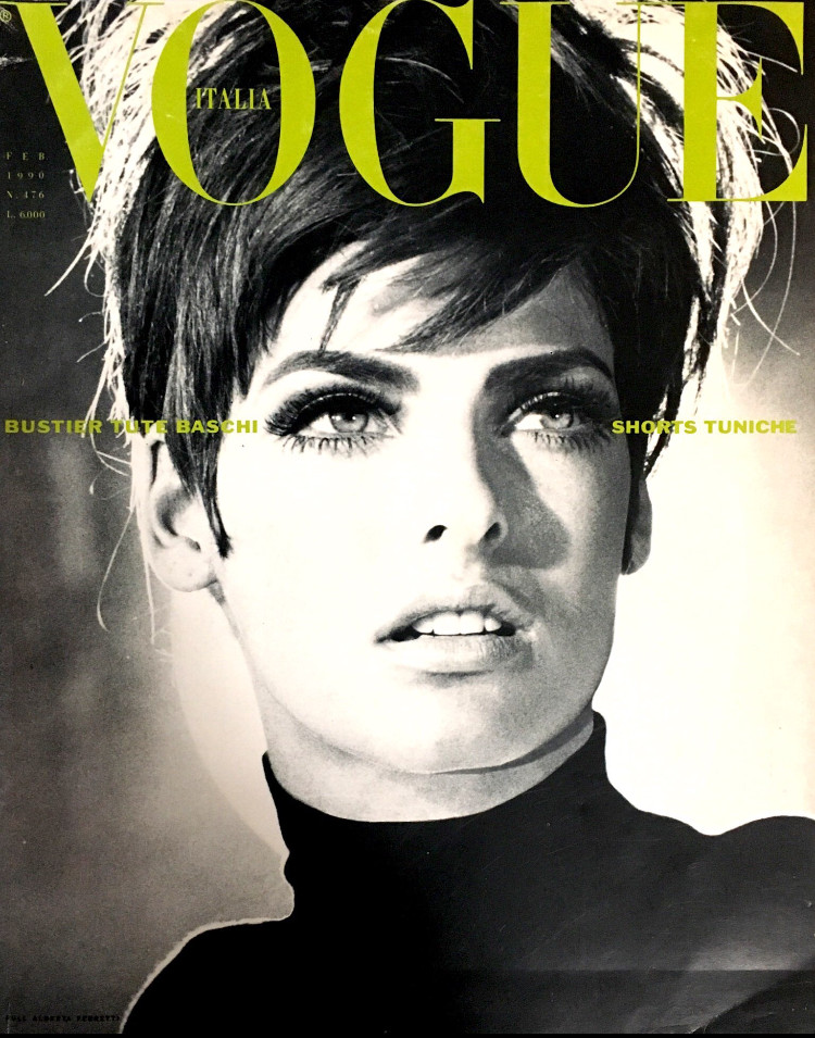 LINDA EVANGELISTA Turlington CRAWFORD Patitz VOGUE Magazine Italia February 1990
