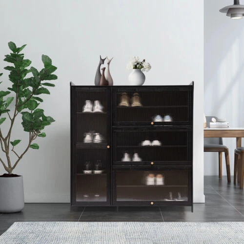 Bambú Zapatos Gabinete Zapatos Organizador de Almacenamiento con Puertas Zapatos Gabinete de Almacenamiento Foto 3 de 4