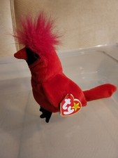 EXTREMELY RARE TY BEANIE BABY "MAC THE CARDINAL" WITH TAG ERRORS 1998/1999
