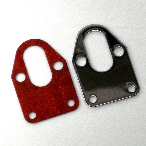 Chrome Small Block Chevy Fuel Pump Mounting Plate fits 283 327 350 383