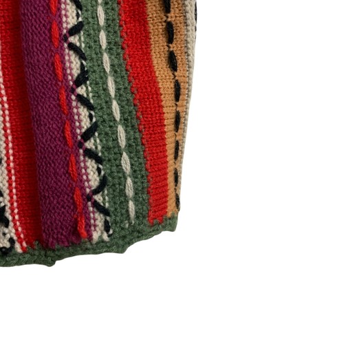 Cider Size M Red Green Jersey V-Neck Sweater Vest Striped Knitted Womens - Picture 8 of 11