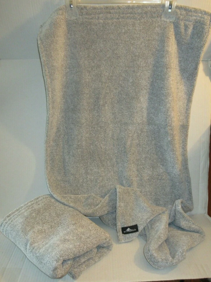 2 Toallas de Bambú Gimnasio Yoga Camping Secado de Cabello Viaje Ultra Suave, Gris Ligero Foto 2 de 4