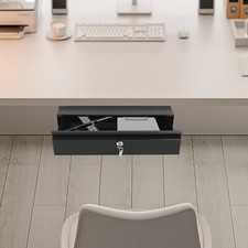 Under Desk Storage Drawer Sliding Pull Out Tray Heavy Duty Steel Construction