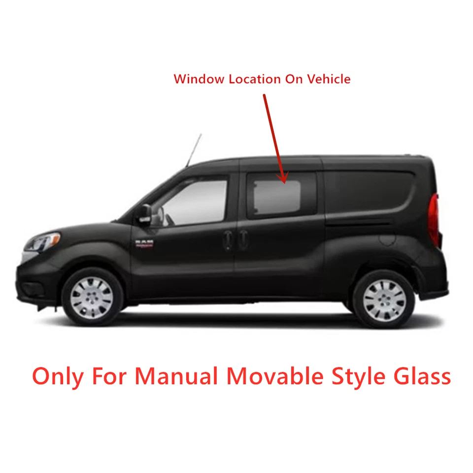 Fits 15-22 Ram Promaster City Driver Side Rear Door Window Glass Manual MOVABLE Foto 3 de 4