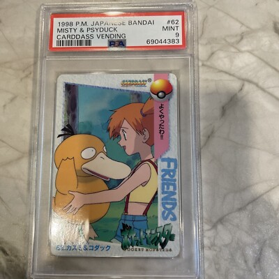 Pop 2!! Pokemon PSA 9 Japanese Bandai Carddass Vending Misty