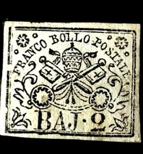 1852 Papal States Stamps BAJ 2